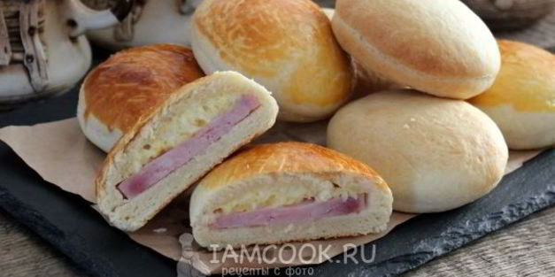 пирожки с ветчиной и сыром