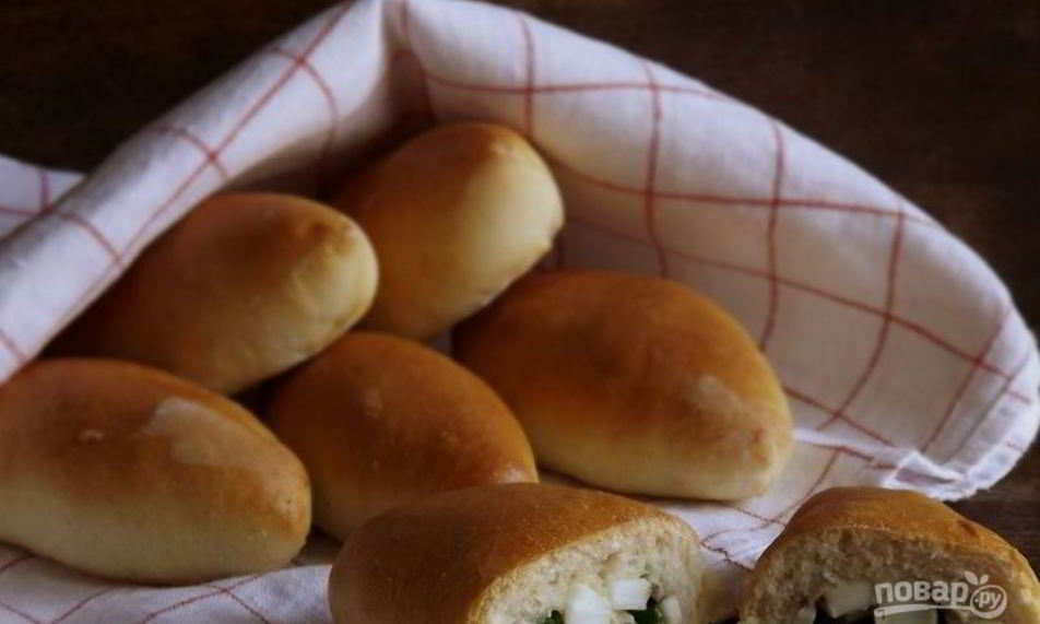 Рецепт пирожки с яйцом и зеленым луком