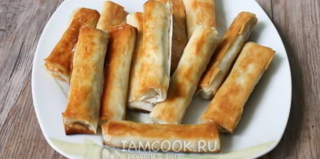 пирожки-сигары с творогом