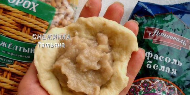 постные пирожки с гороховой и фасолевой начинками