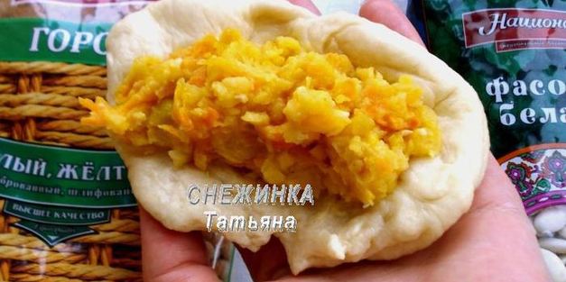 постные пирожки с гороховой и фасолевой начинками