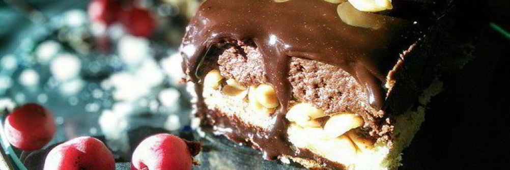 Арахисово-шоколадные пирожные