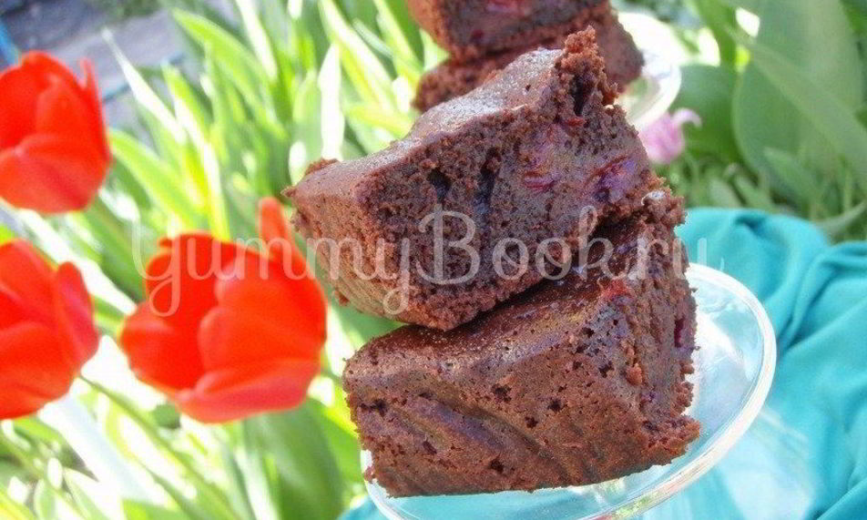 Рецепт брауни пивной с вишнями