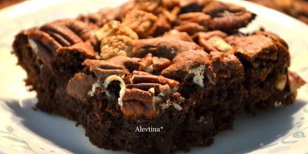 брауни с пекан и маршмэллоу