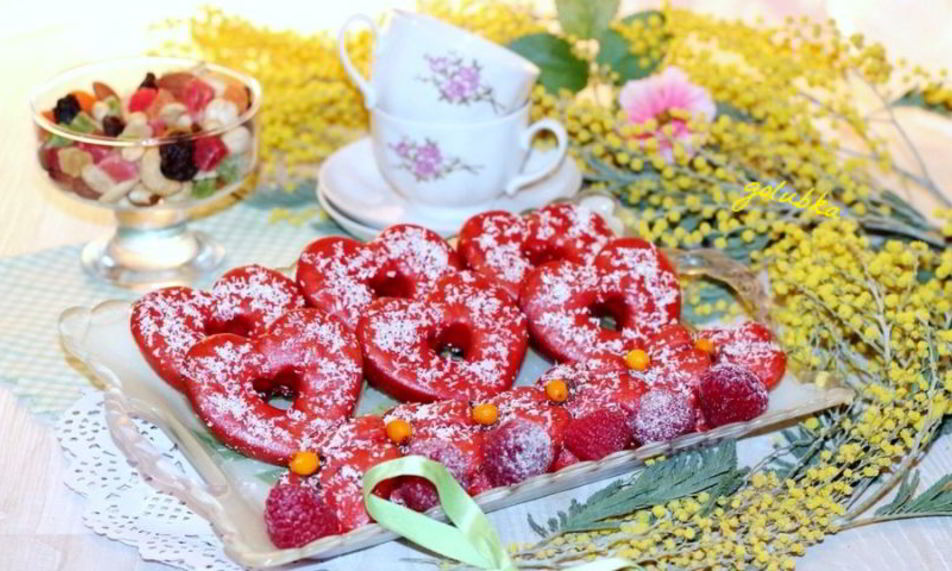 Рецепт малиново-ореховое пирожное