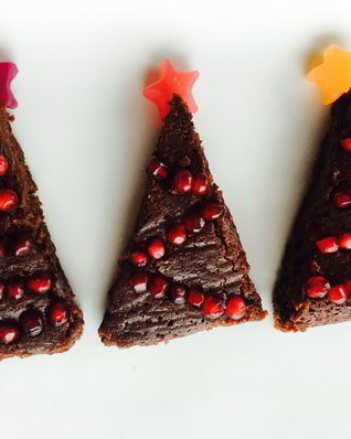 Новогодние брауни Елочки