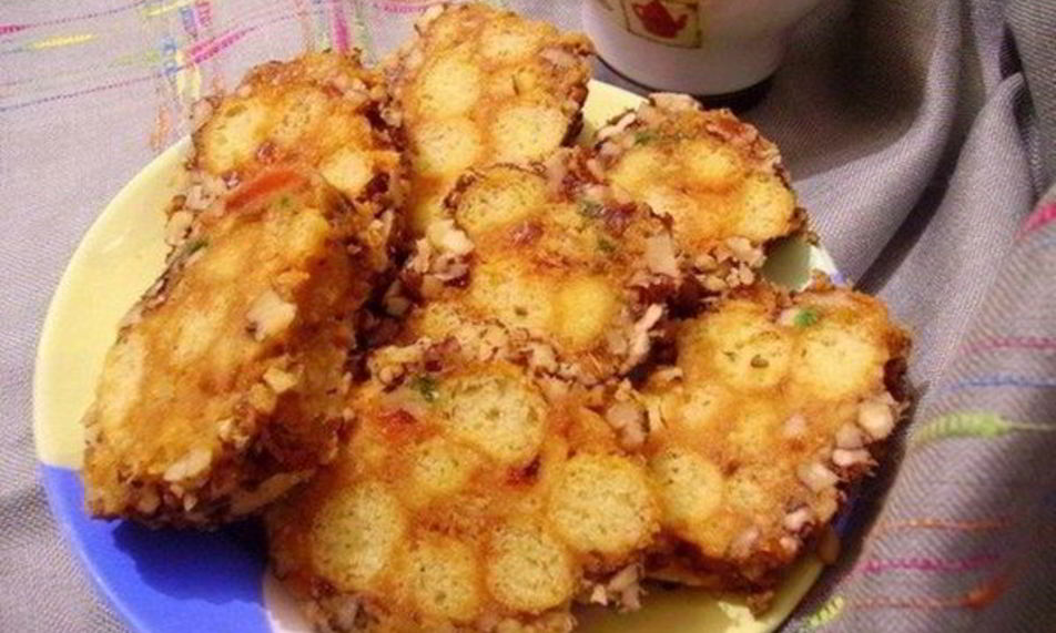 Рецепт пирожное из кукурузных палочек с орехом