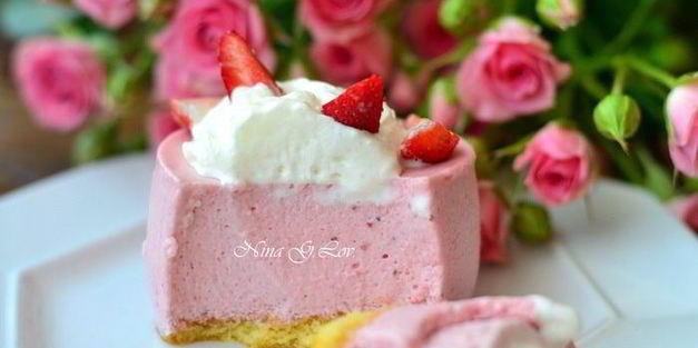 пирожное-мусс клубничное