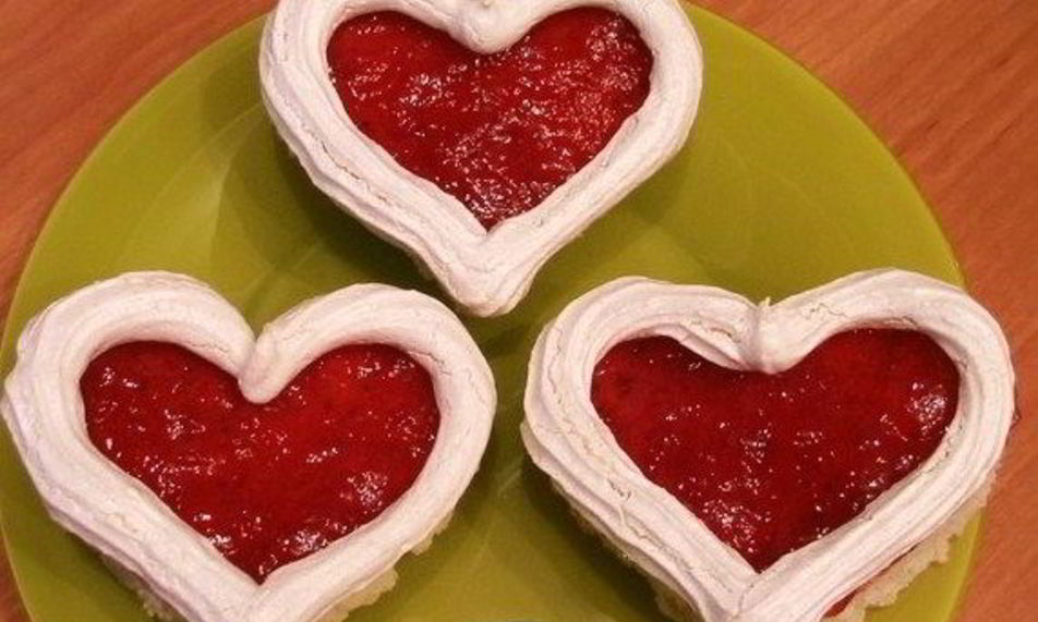 Рецепт пирожное валентинки