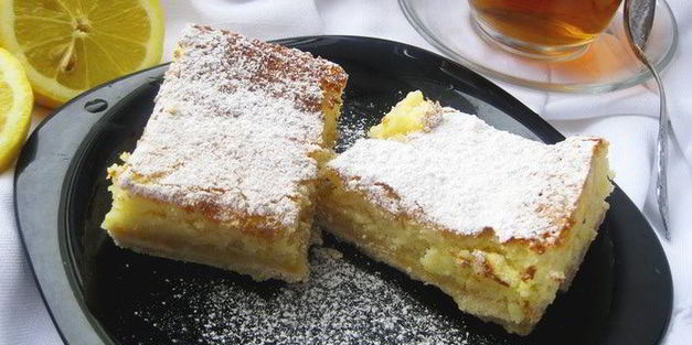 пирожные лимонные квадратики