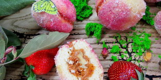 пирожные персики