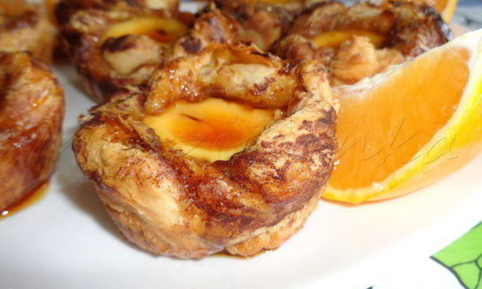 Рецепт пирожные с кремовой ванильной начинкой и карамелью