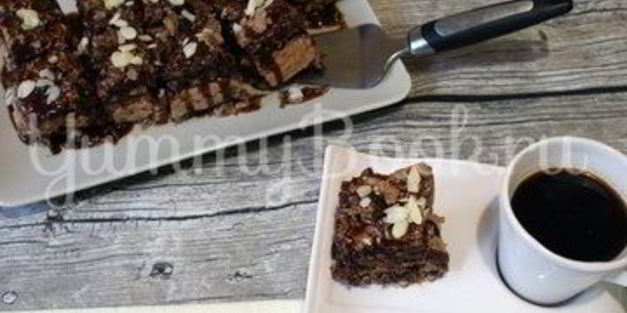 пирожные шоколадное безе с орехами