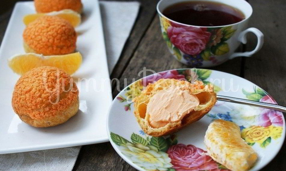 Рецепт пирожные шу с апельсиново-творожной начинкой