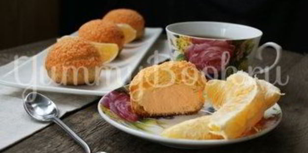 пирожные шу с апельсиново-творожной начинкой