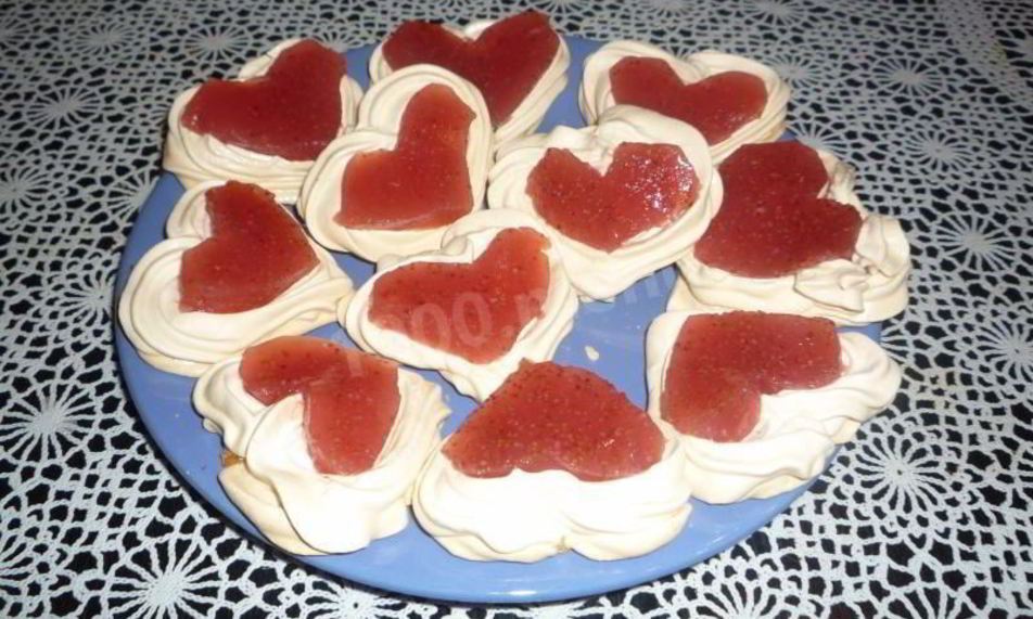 Рецепт пирожные валентинки