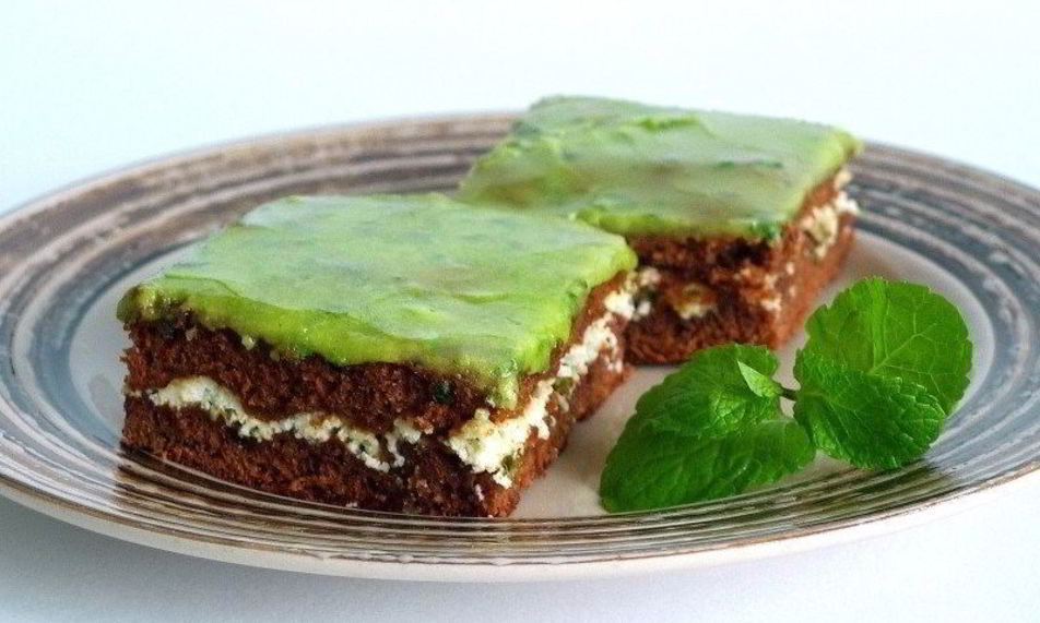 Рецепт шоколадно-мятные брауни