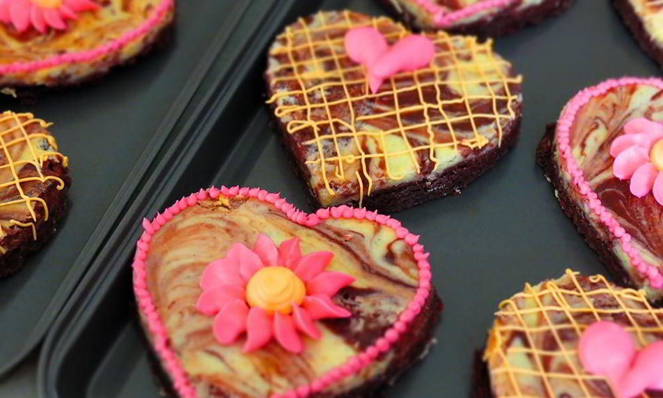 Рецепт шоколадные валентинки брауни