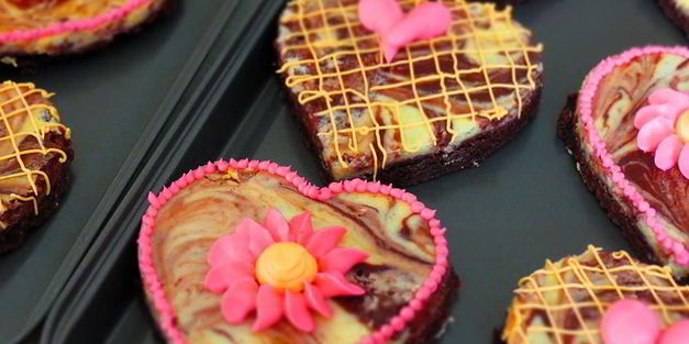 шоколадные валентинки брауни