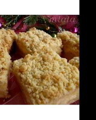 Штрейзельные пирожные с творожно-пудинговой начинкой