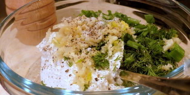 слоеное овощное пирожное