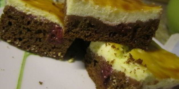 творожно-малиновый брауни