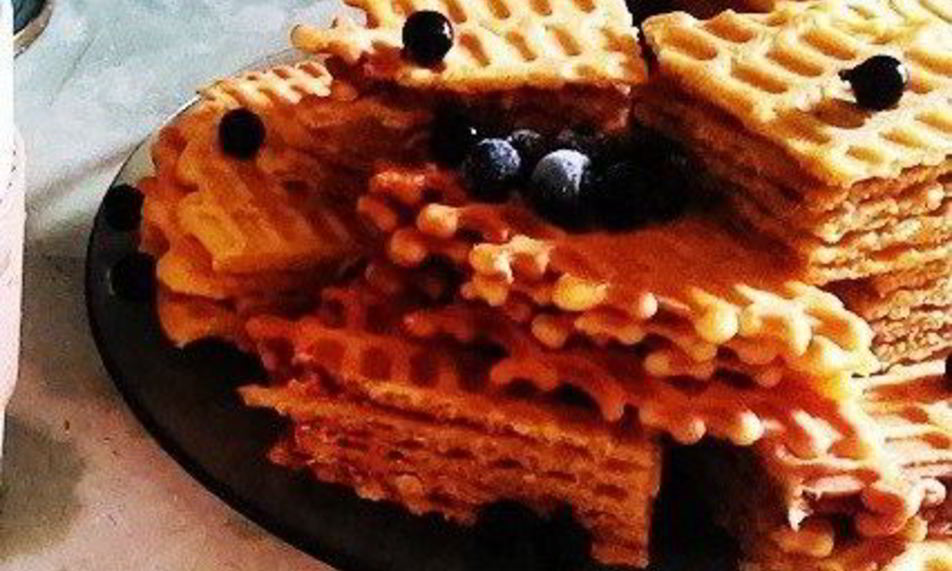 Рецепт ванильно-медовое вафельное пирожное