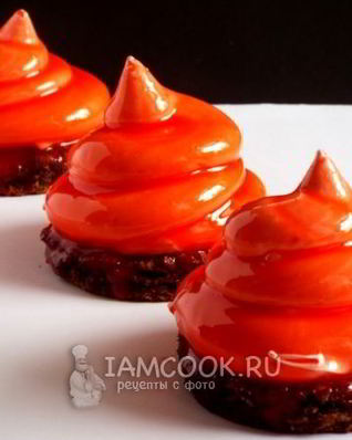 Зефирное пирожное с малиновым конфи