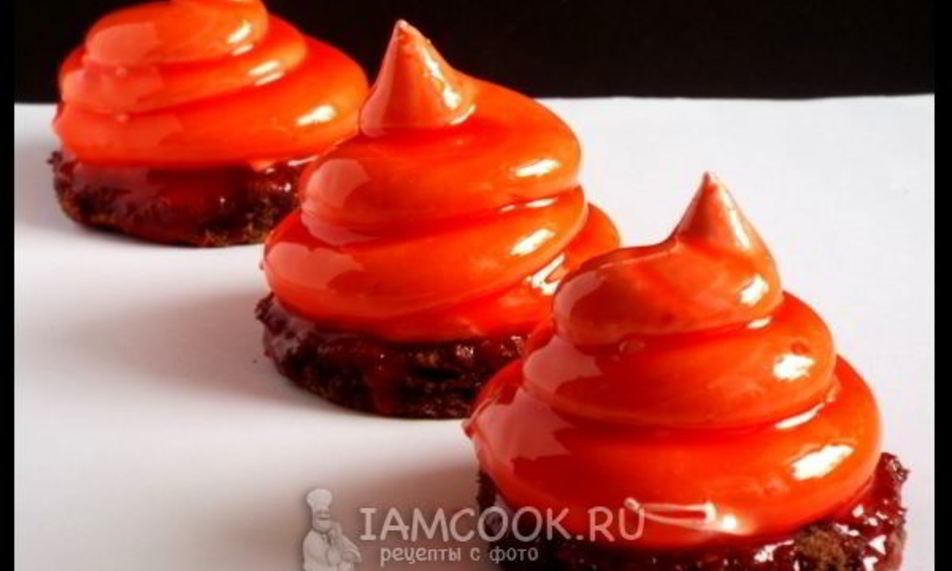 Рецепт зефирное пирожное с малиновым конфи