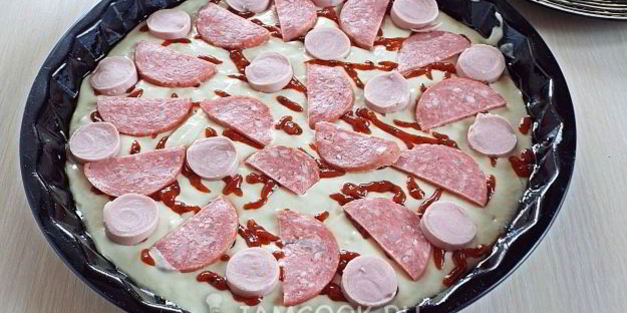 быстрая пицца на кефире