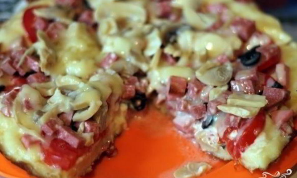 Рецепт быстрая пицца на сковороде