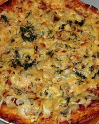 Пицца с ананасами