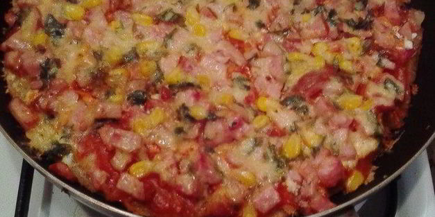 картофельная пицца на сковороде