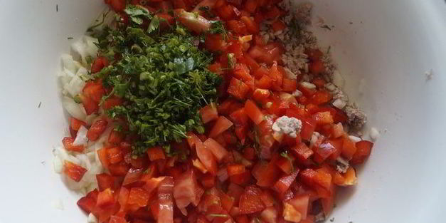 лахмаджун с фасолью