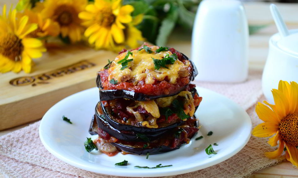 Рецепт мини-пицца на баклажанах