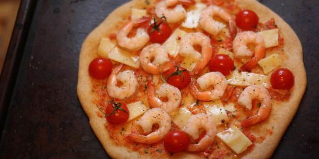 нежнейшая пицца с морепродуктами