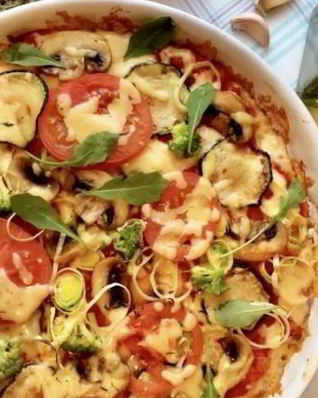 Овощная пицца на картофельной основе