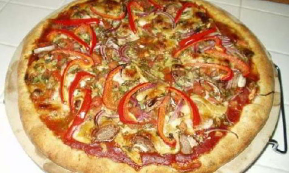Рецепт овощная пицца с сыром моцарелла