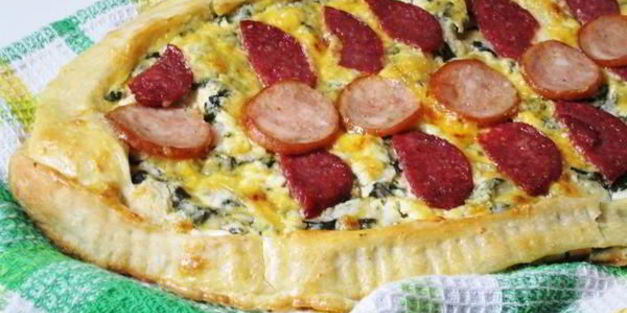 пиде с колбасой — турецкая пицца