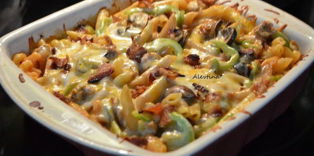 пицца из индюшатины с пастой