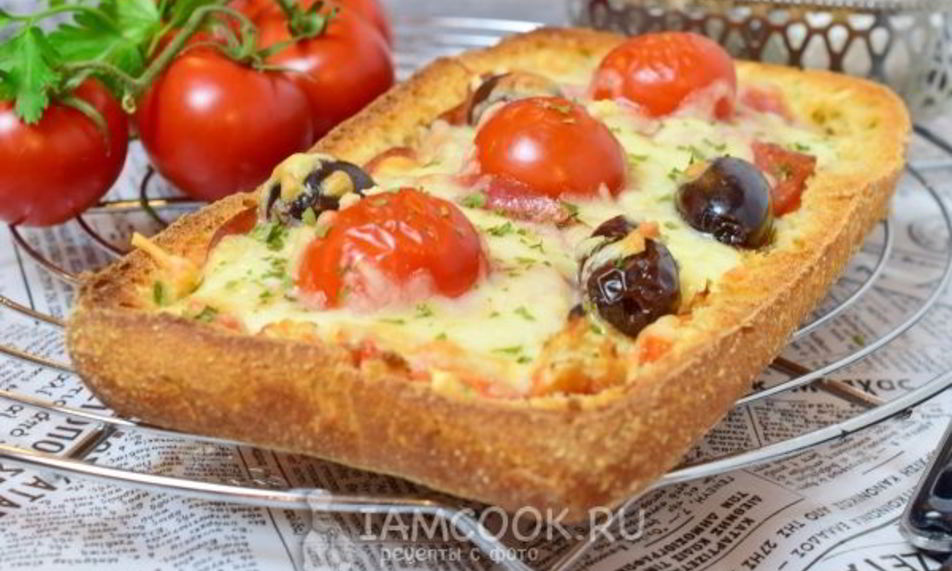 Рецепт пицца из хлеба