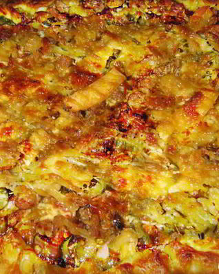 Пицца на домашнем дрожжевом тесте