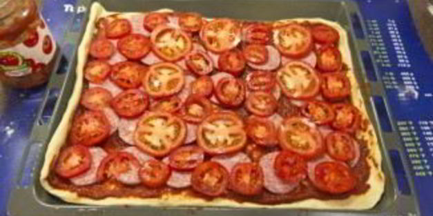 пицца на противне в духовке