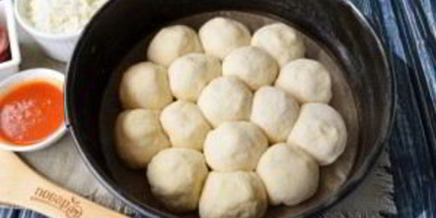 пицца на шариках из теста