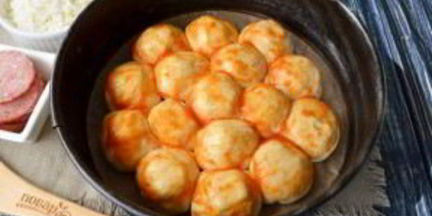 пицца на шариках из теста