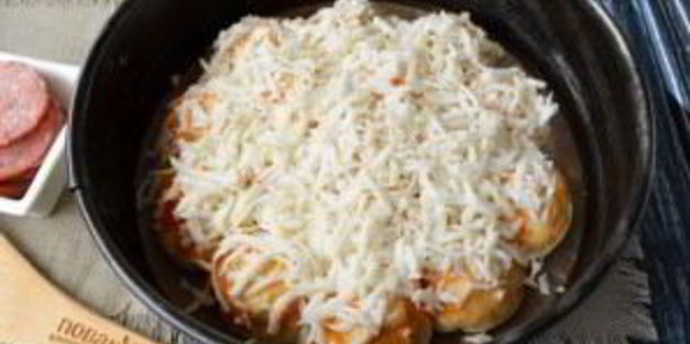 пицца на шариках из теста