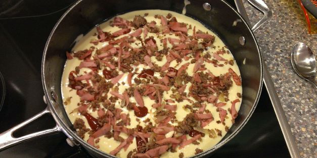 пицца на сковороде