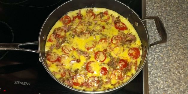 пицца на сковороде