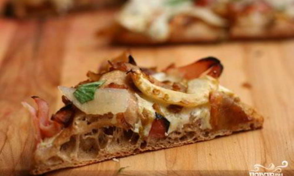 Рецепт пицца с карамелизованным луком и фенхелем