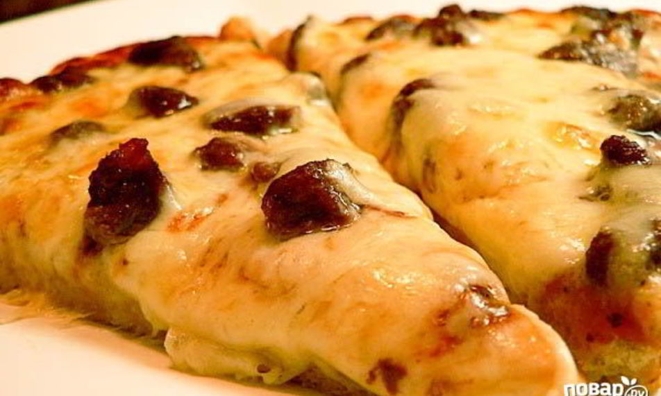 Рецепт пицца с мясом